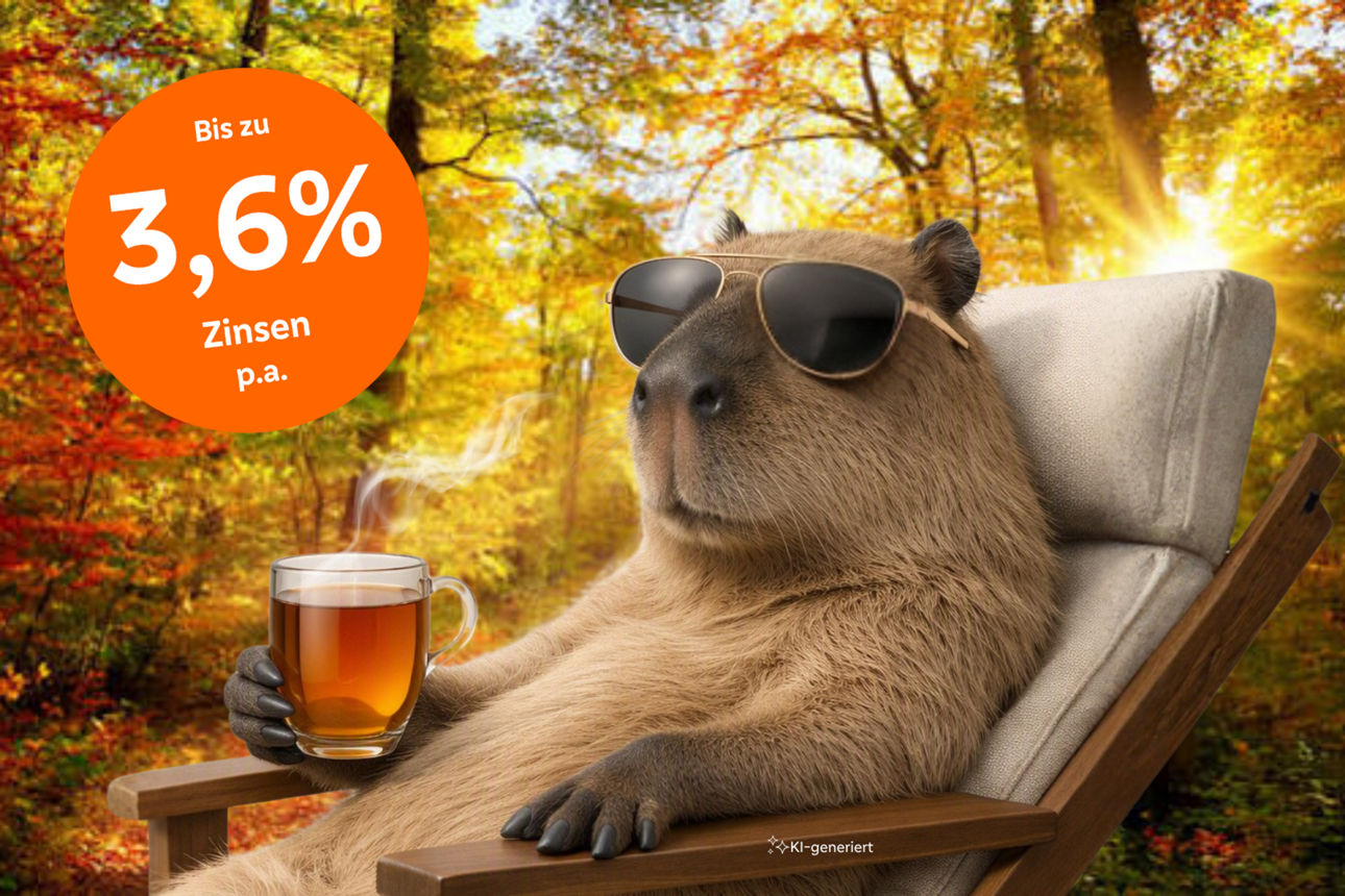 Sonder Festgeld - Wasserschwein mit Tee - Störer bis zu 3,6% p.a.