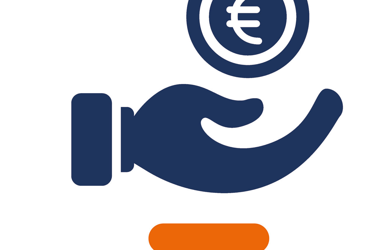 Piktogramm gebende Hand