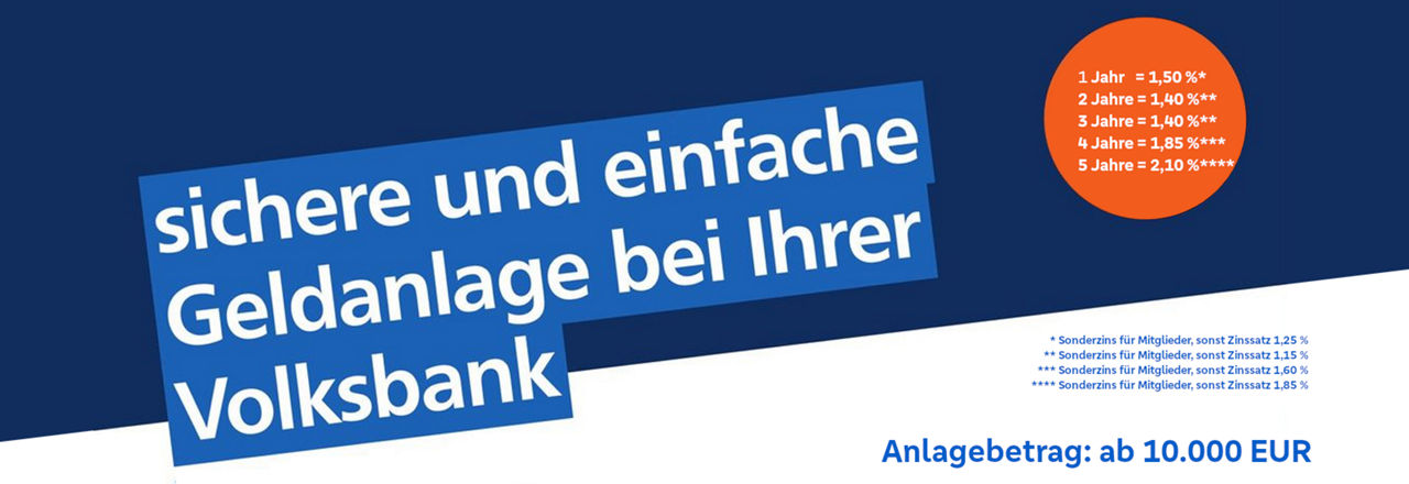 Aktionsangebot Geldanlage mit Konditionen