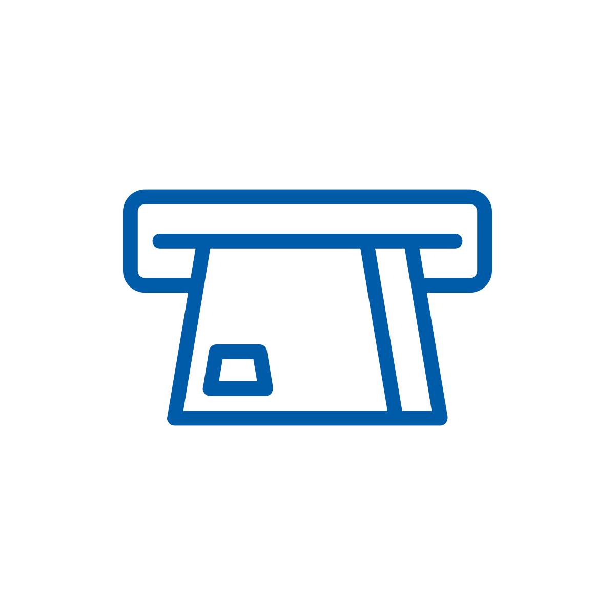 Icon Geldautomat in Blau