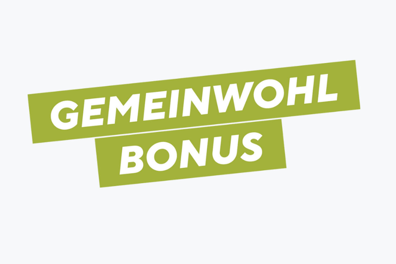 Gemeinwohl-Bonus Schriftzug