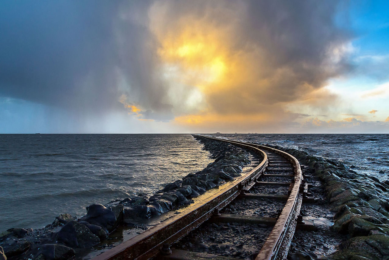 Bahnstrecke nach Nordstrandisch Moor