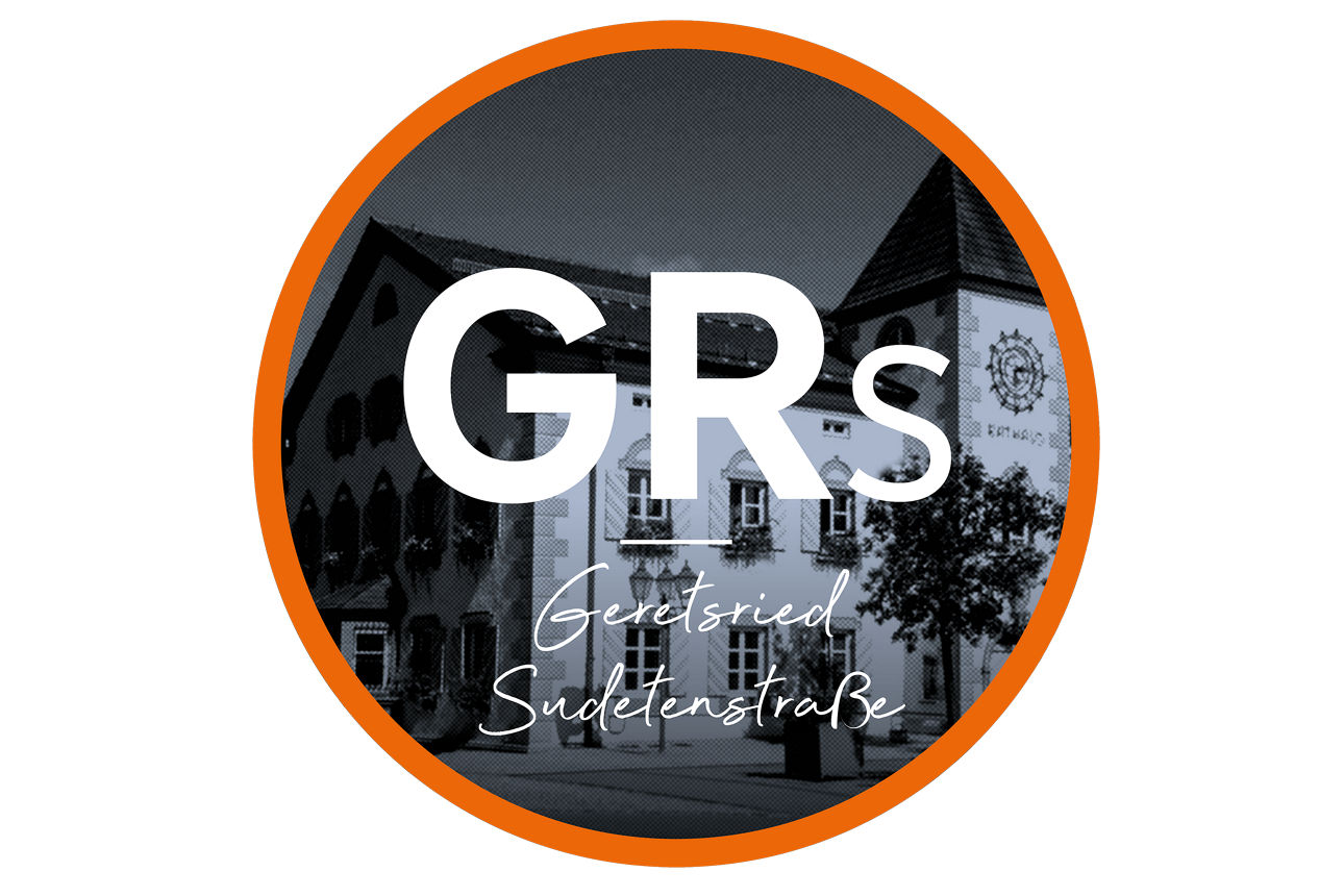 Bild von Geretsried Sudentenstraße mit Schriftzug