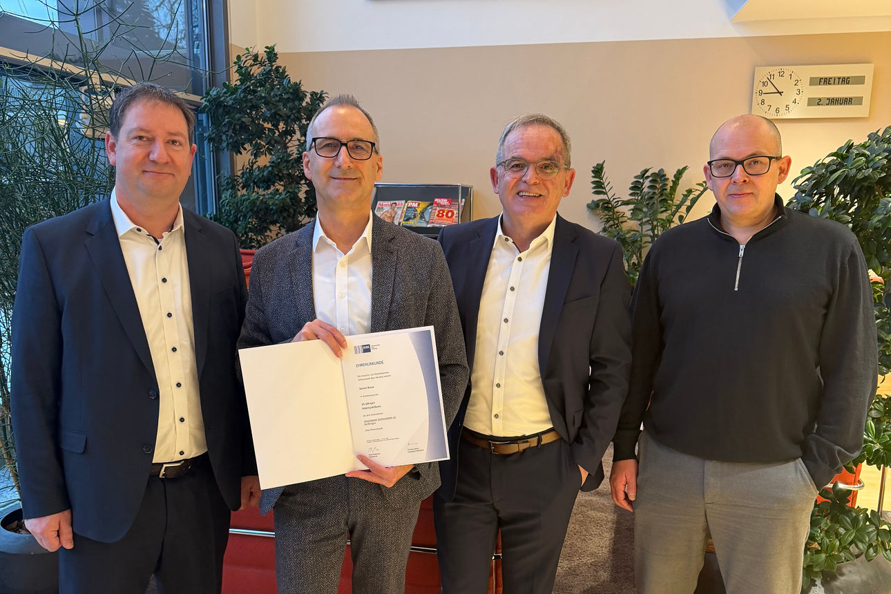 v.l. Frank Kohler, Gerold Braun, Christoph Groß und Marc Käufer