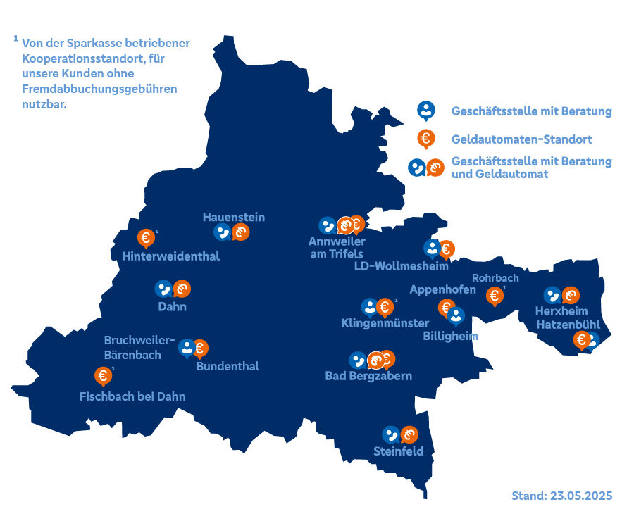 Geschäftsgebiet unserer Bank