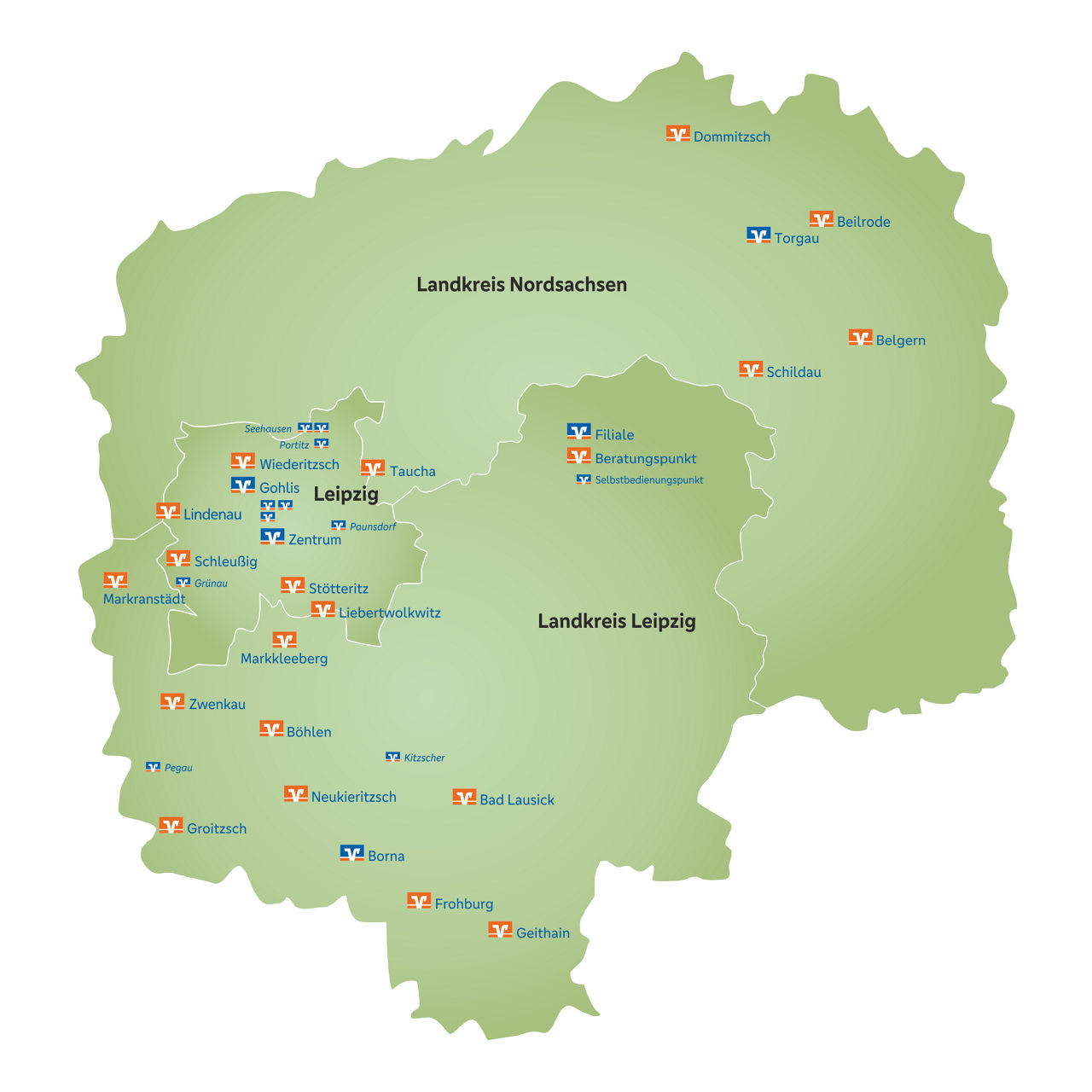 Geschäftsgebiet Leipziger Volksbank