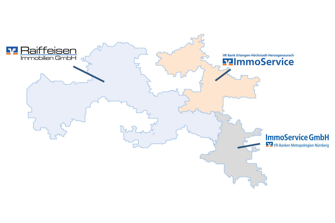 Geschäftsgebiet mit Logos unsere Immobilienexperten