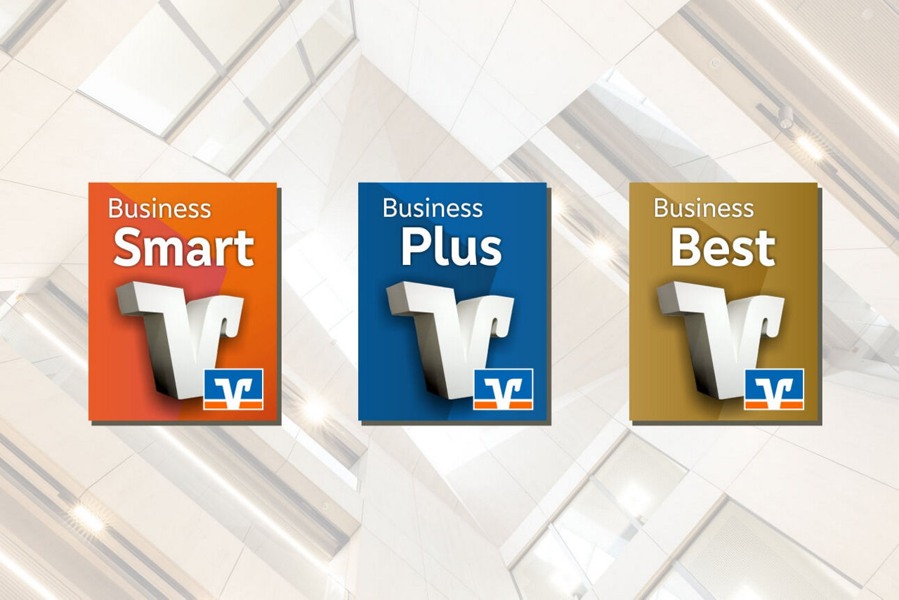 Logos der Geschäftskonten der VR-Bank Memmingen eG