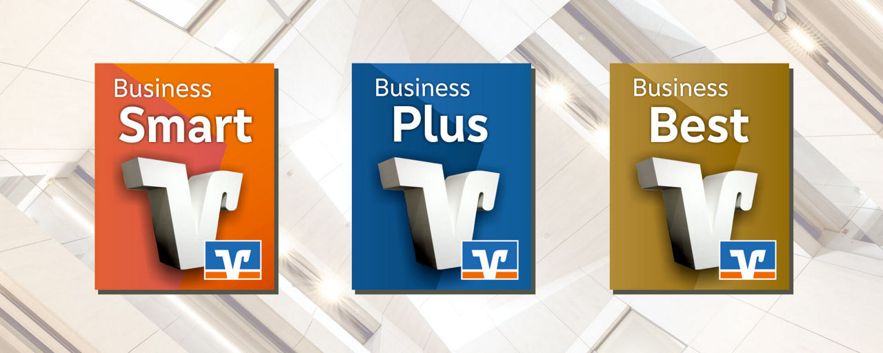 Logos der Geschäftskonten Business Smart, Business Plus und Business Best