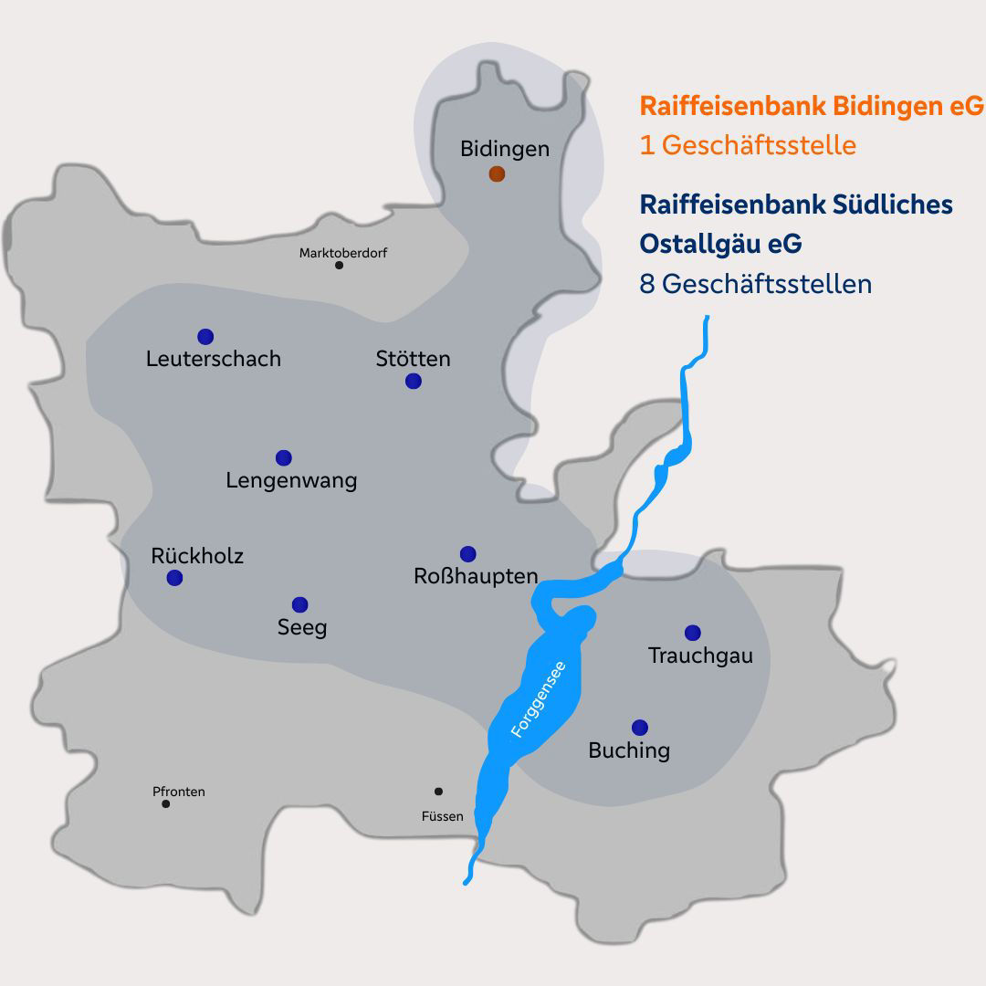 Karte Geschäftsgebiet