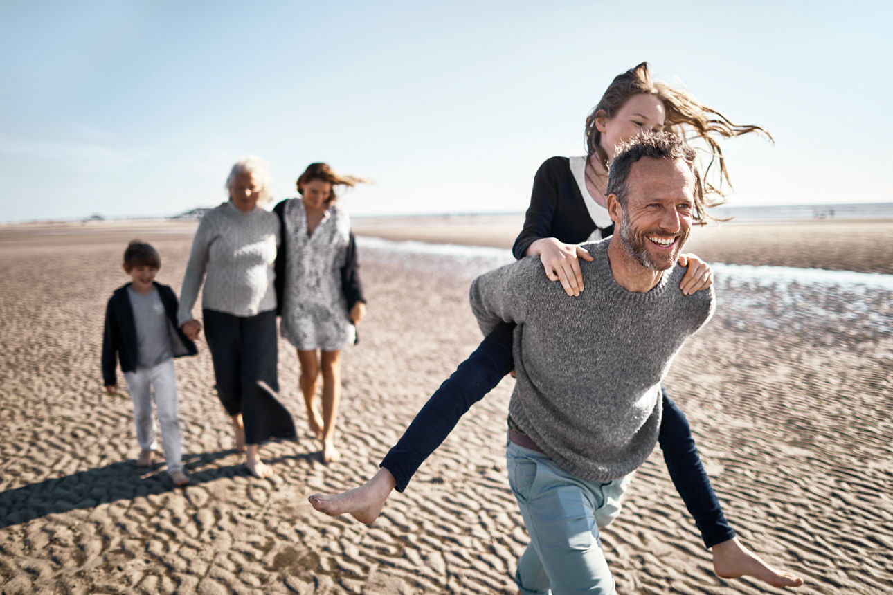 Familie am Strand