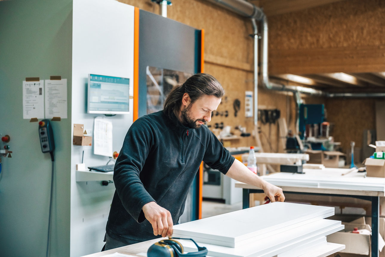 Handwerker bei der Arbeit