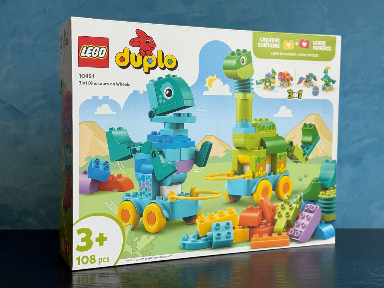 Lego Duplo Set Town Dinos auf Rädern 3-in-1 Set