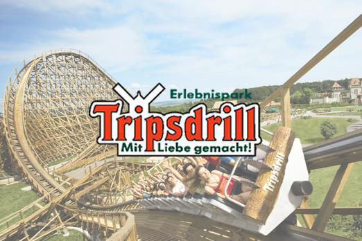 Achterbahn mit Tripsdrill Logo