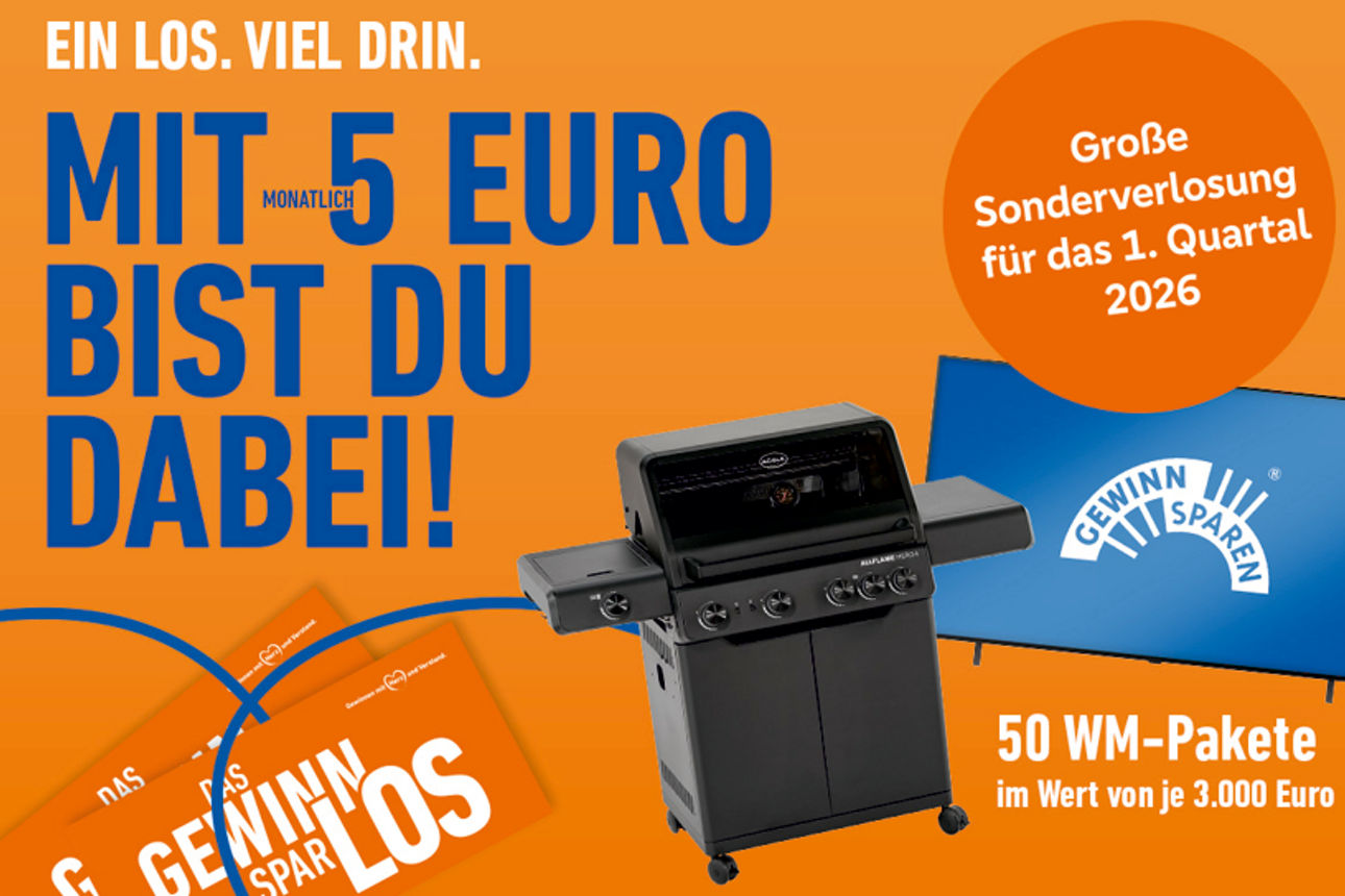 Gewinnsparen 50 WM Pakete zu gewinnen