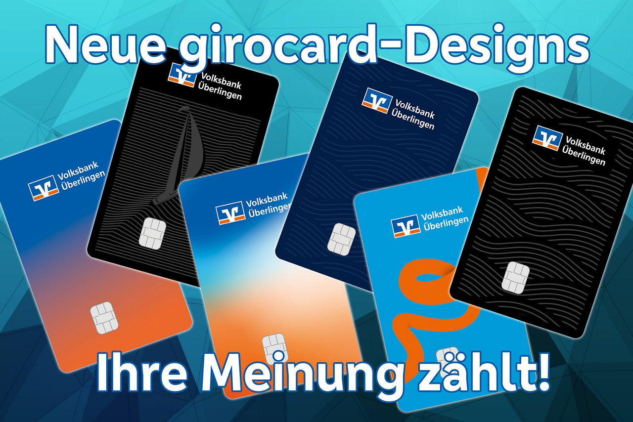 Neue Kartendesignes für unsere Bankkarten zur Abstimmung für unsere Mitglieder