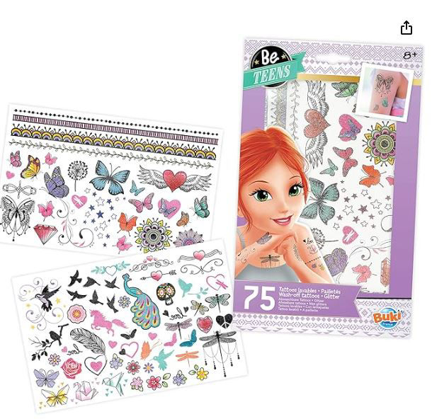 Set aus 75 Glitzertattoos