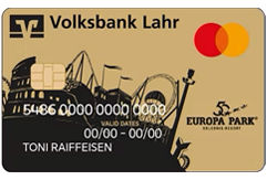 Kreditkartenabbildung Mastercard Gold Europa-Park Design