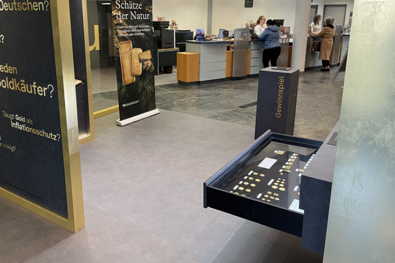 Gold-Tresor Ausstellung in der VR-Bank