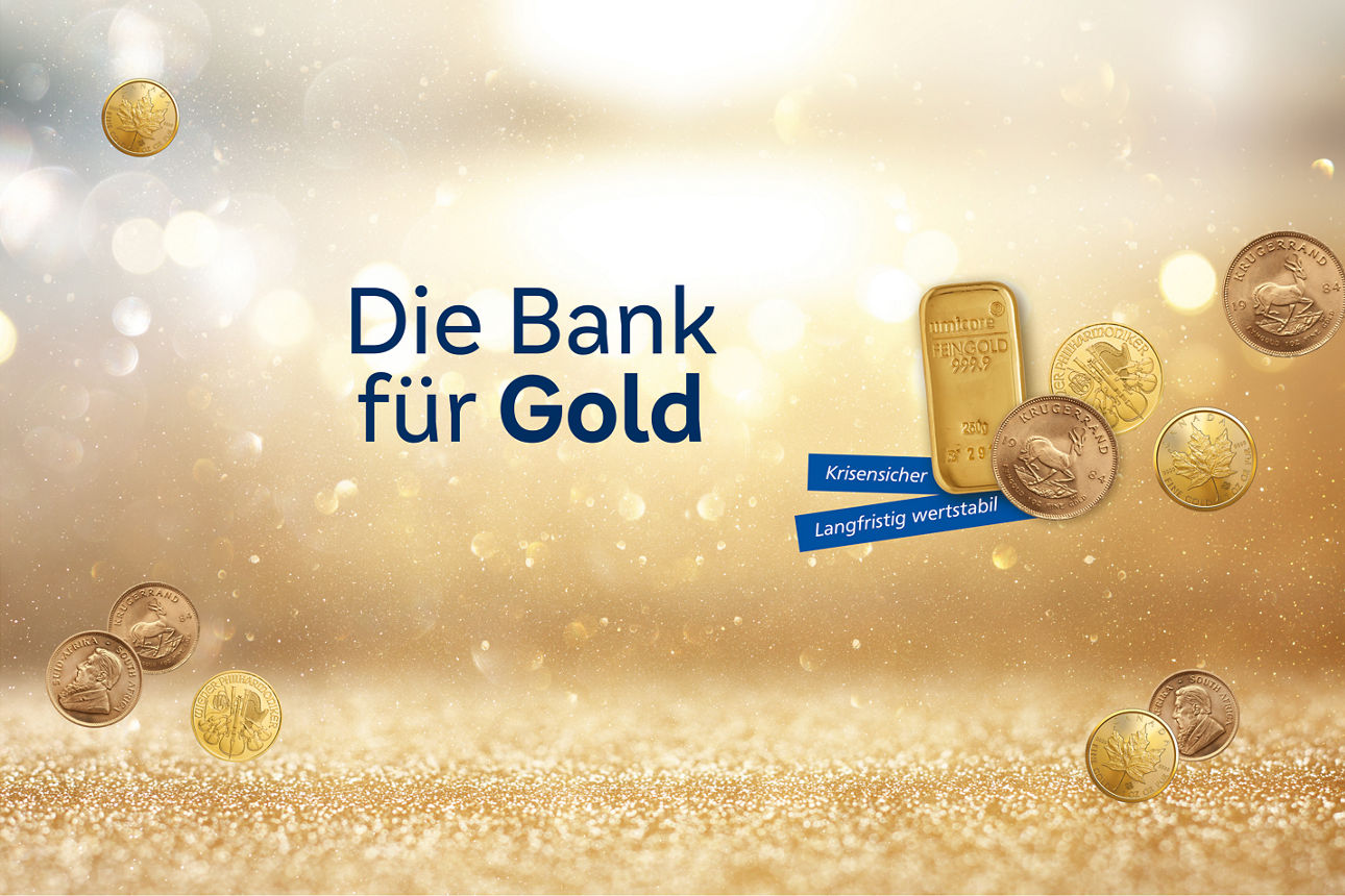 Goldmünzen und Goldbarren