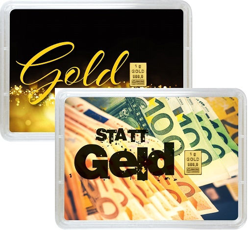 Gold-Geschenkkarte "Gold statt Geld"