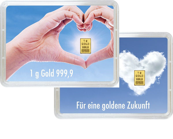 Gold-Geschenkkarte "Für eine goldene Zukunft"