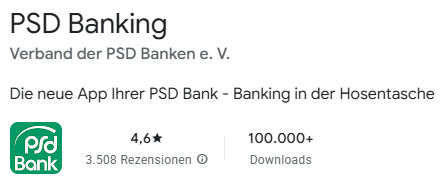 PSD Banking App im Google Play Store