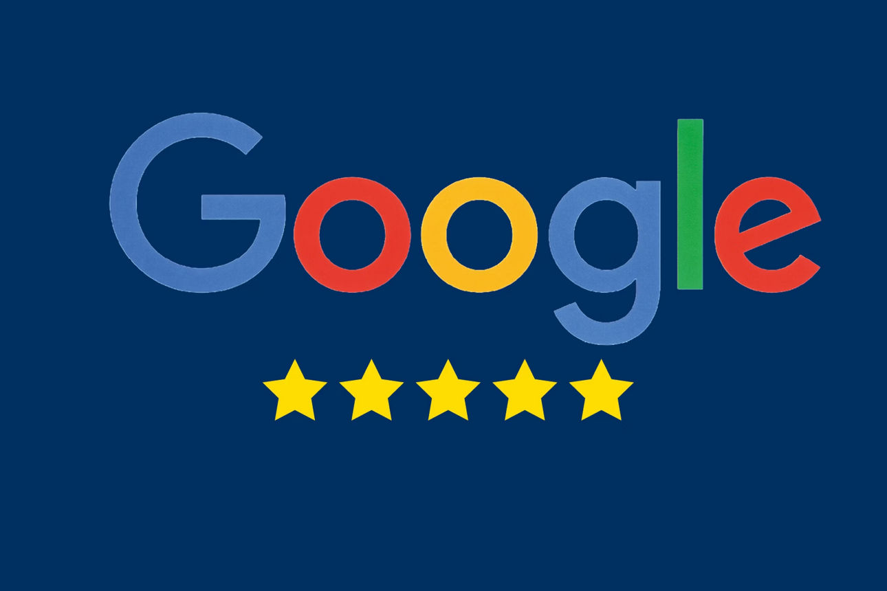 Google Logo mit Sternen