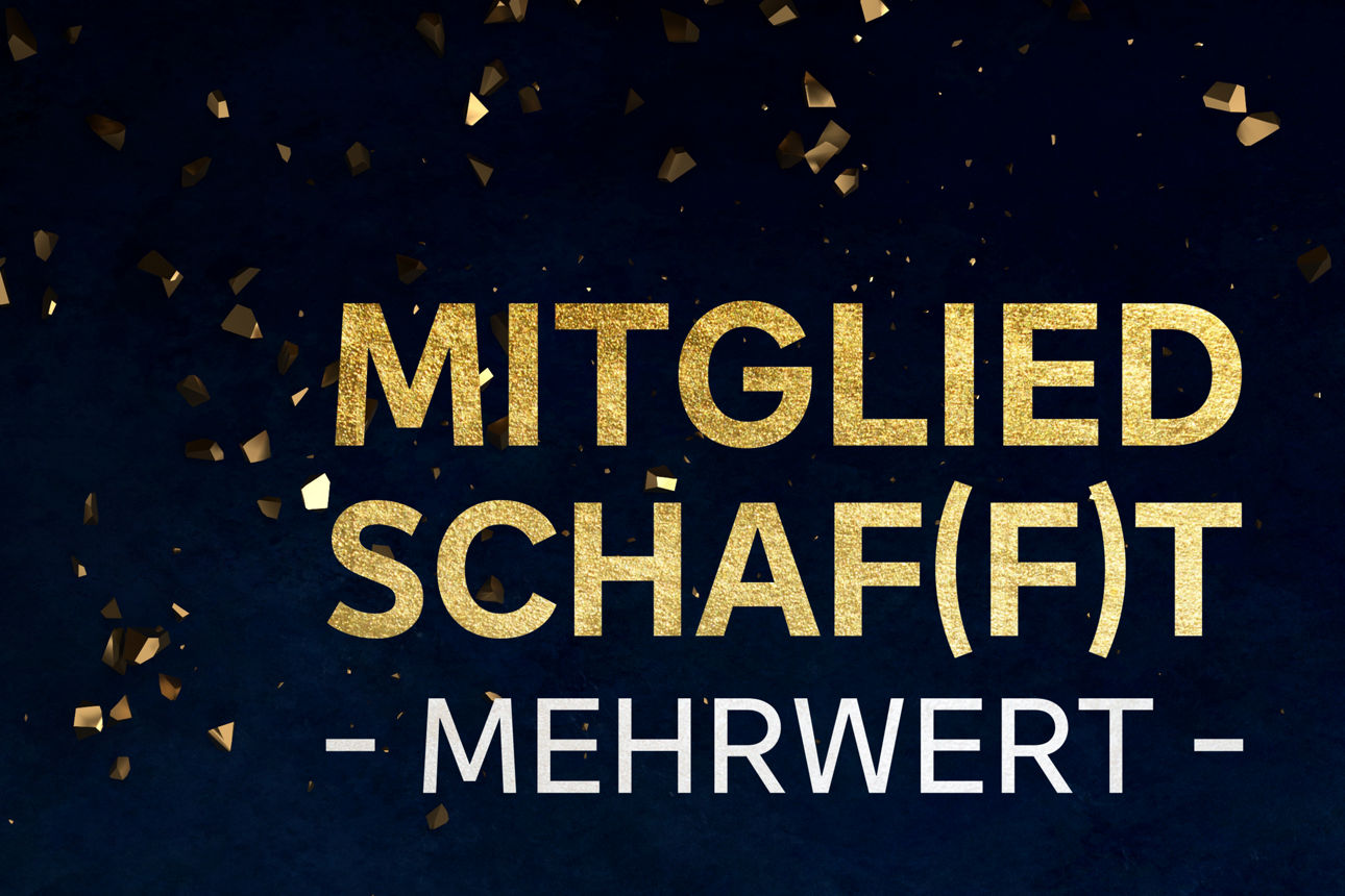 Grafik mit dem Slogan "Mitglied schafft Mehrwert"