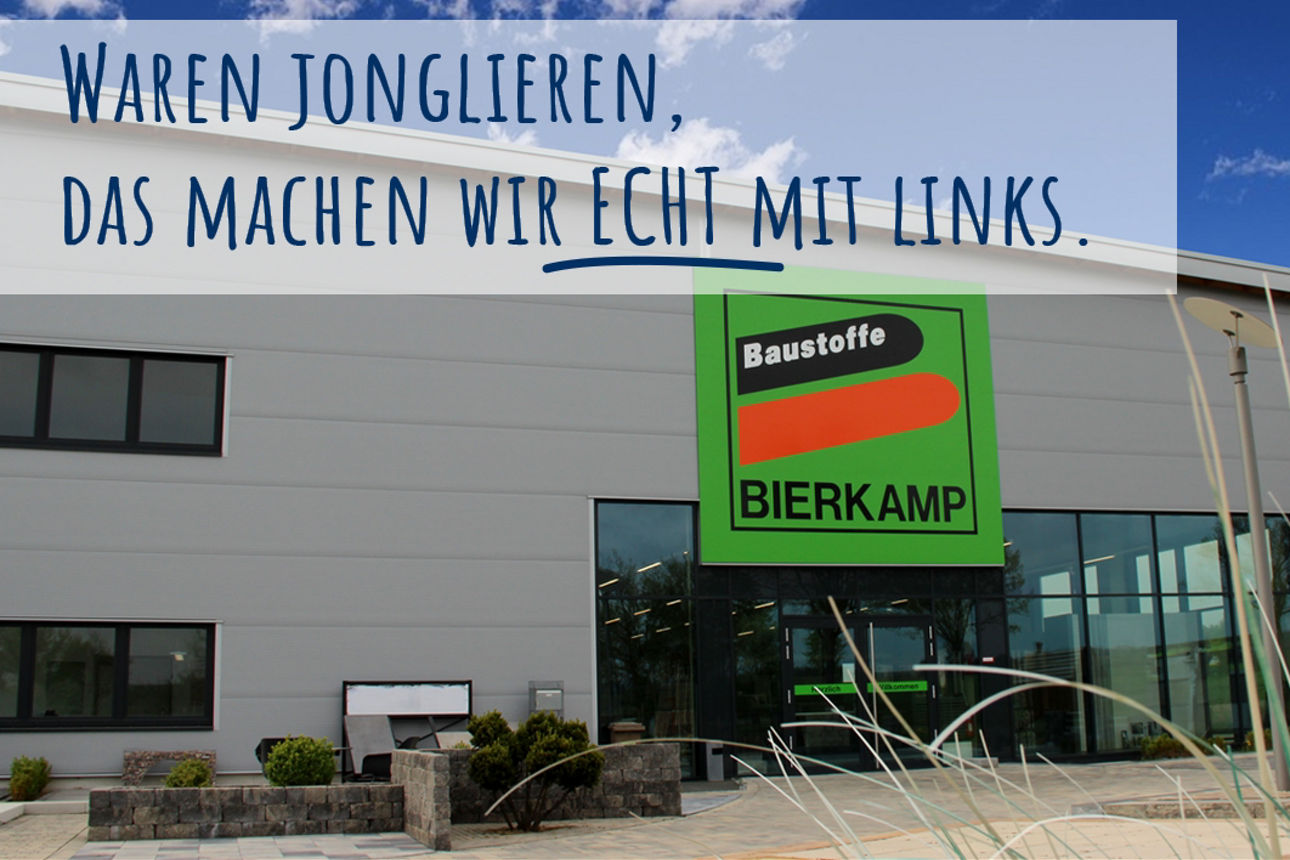 Ansicht des Eingangsbereiches vom Baustoff-Fachhandel Bierkamp