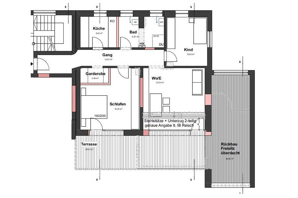 Grundriss Wohnung 1 