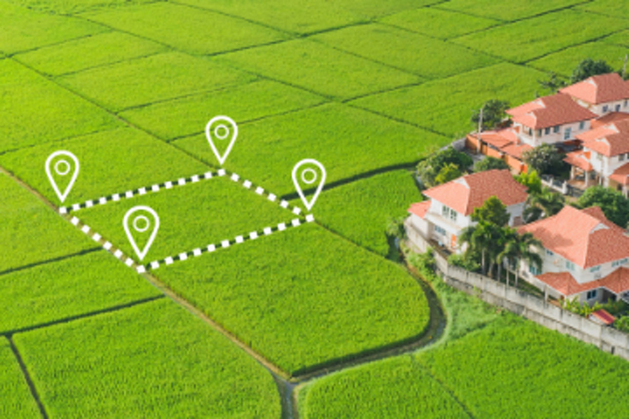 Markierte Landfläche