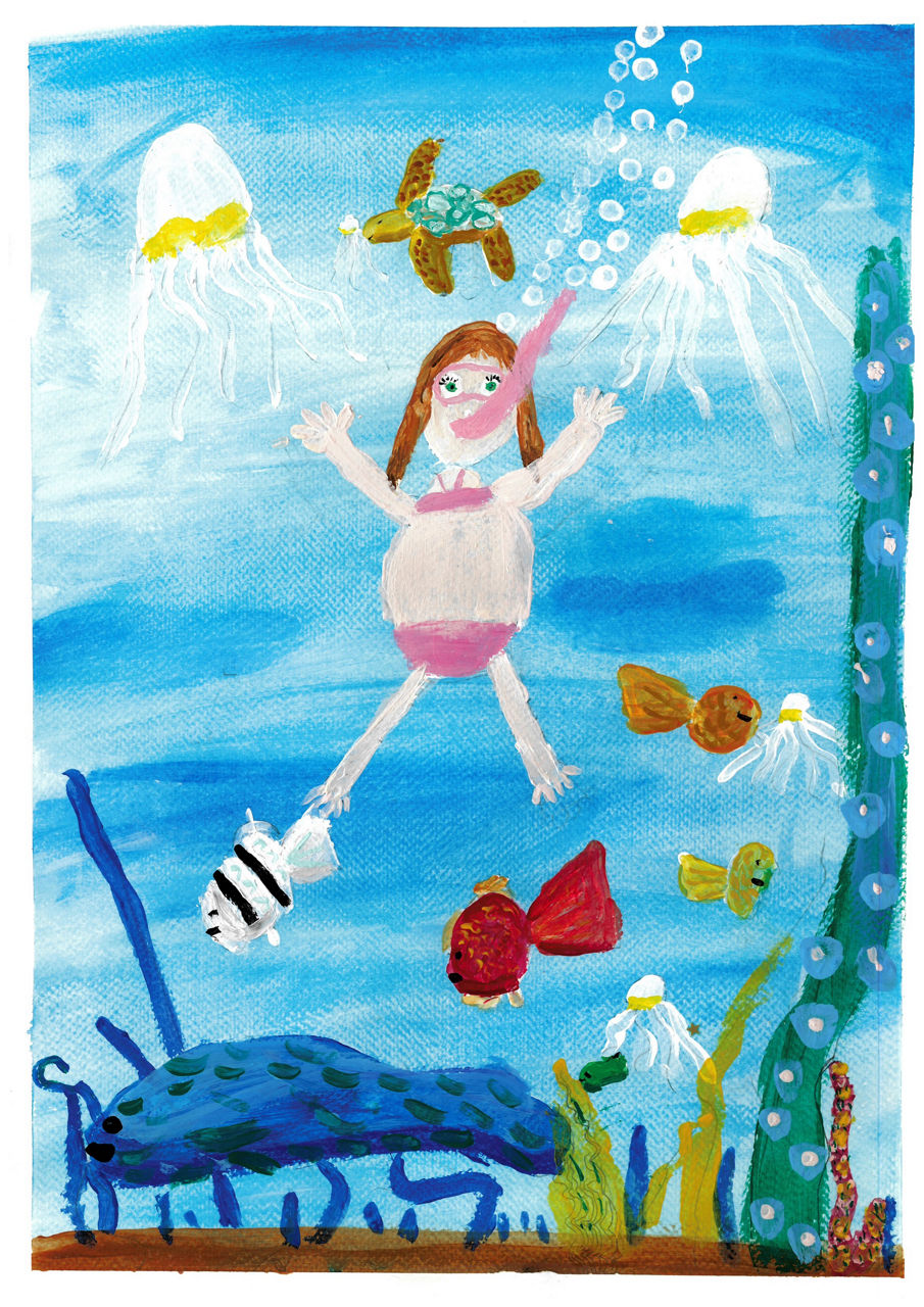 gemaltes Bild von Varvara Shyp, 1. Platz in der Gruppe 1 der Ortsebene