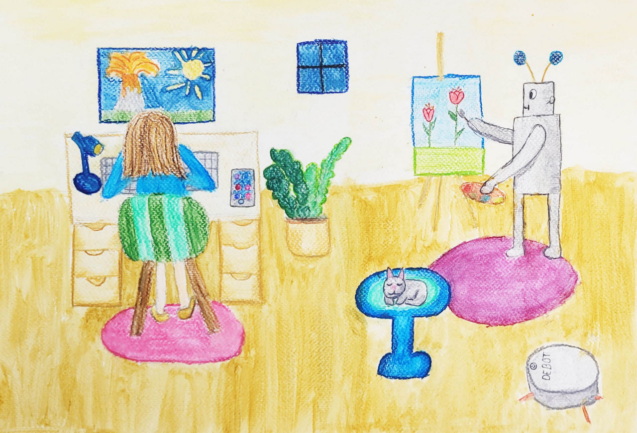 gemaltes Bild von Kristanna Dorn, 1. Platz in der Gruppe 2 der Ortsebene