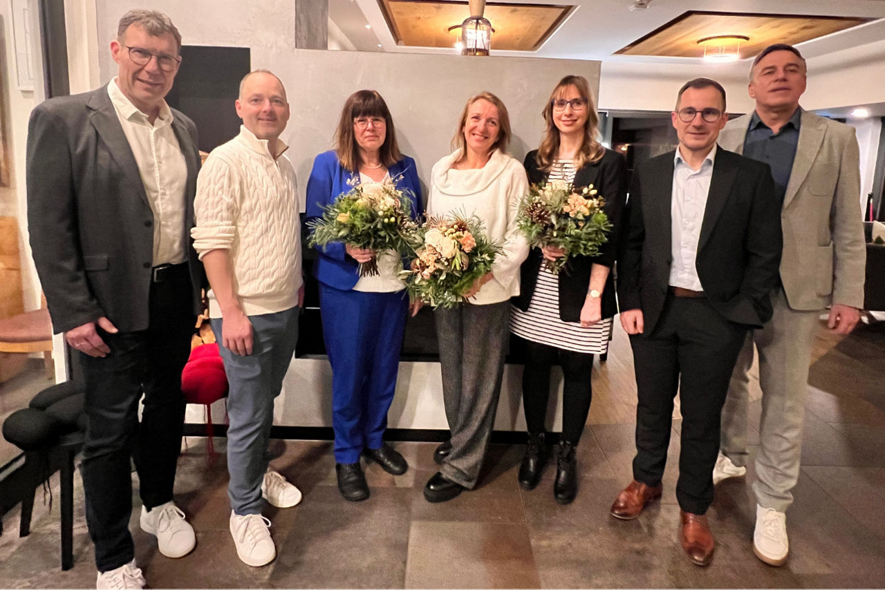 Vorstände mit Aufsichtsräte und drei Jubilare