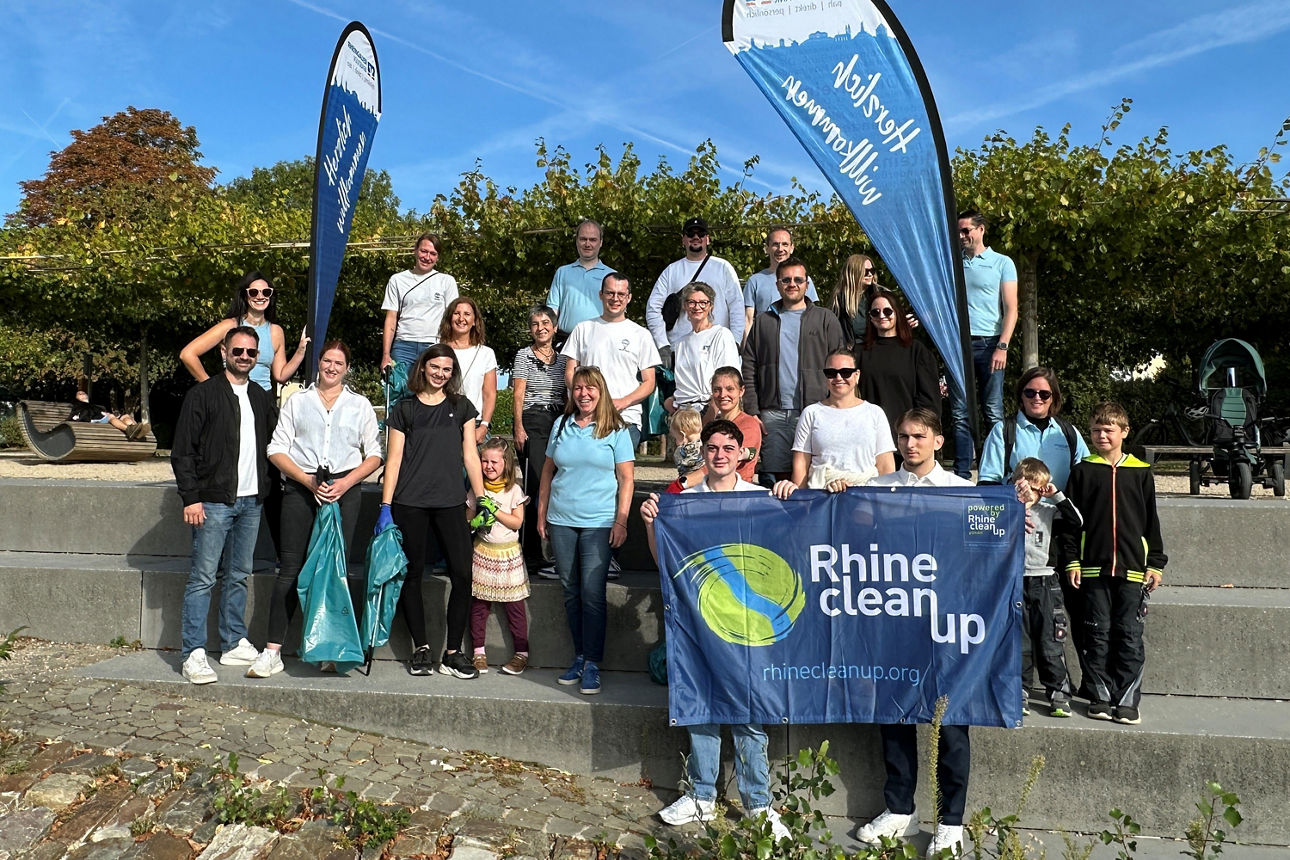Gruppenbild beim RhineCleanUp
