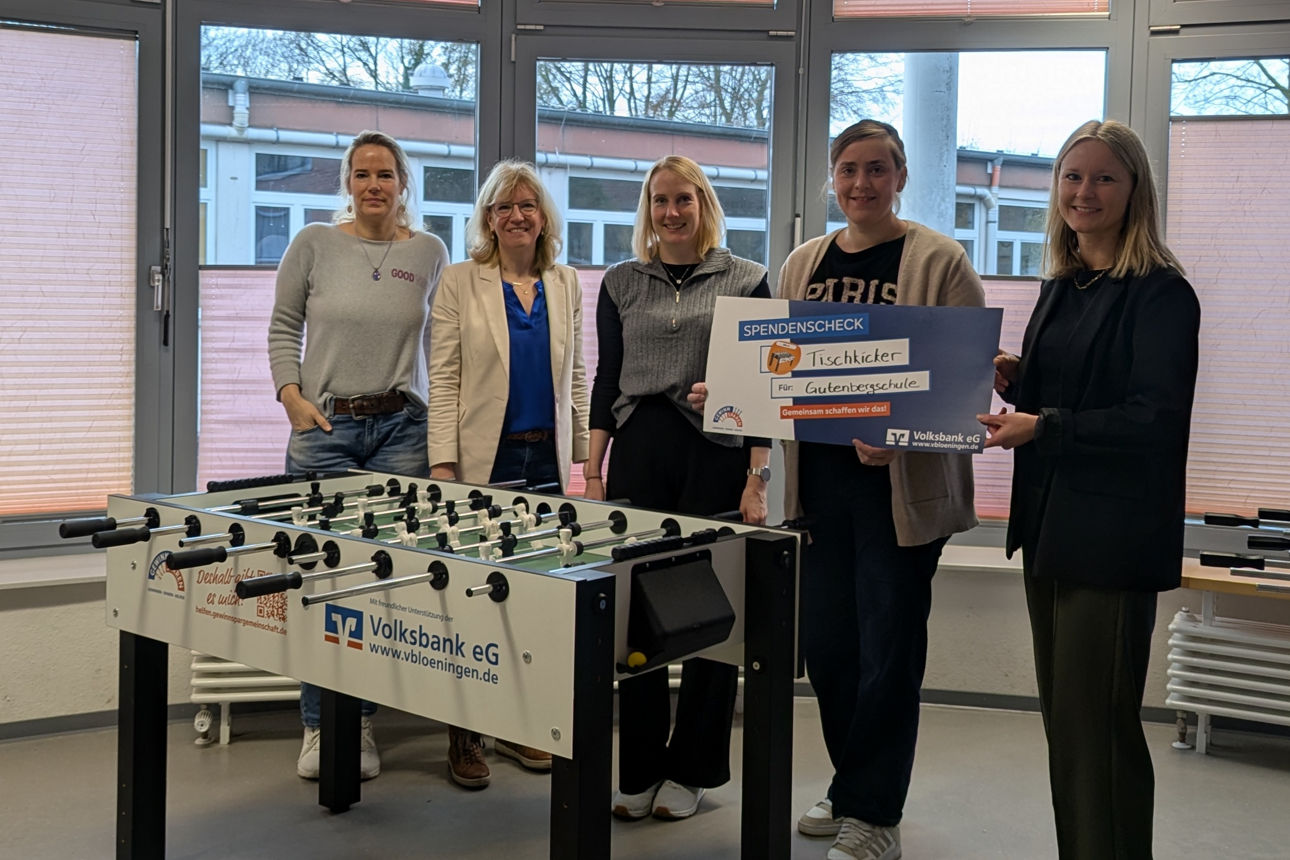 Spendenübergabe mit der Gutenbergschule Löningen