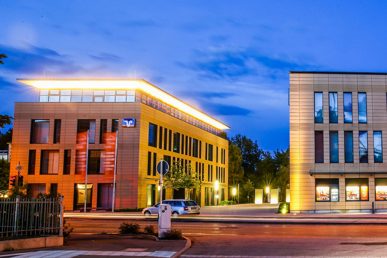 Bank Gebäude von außen