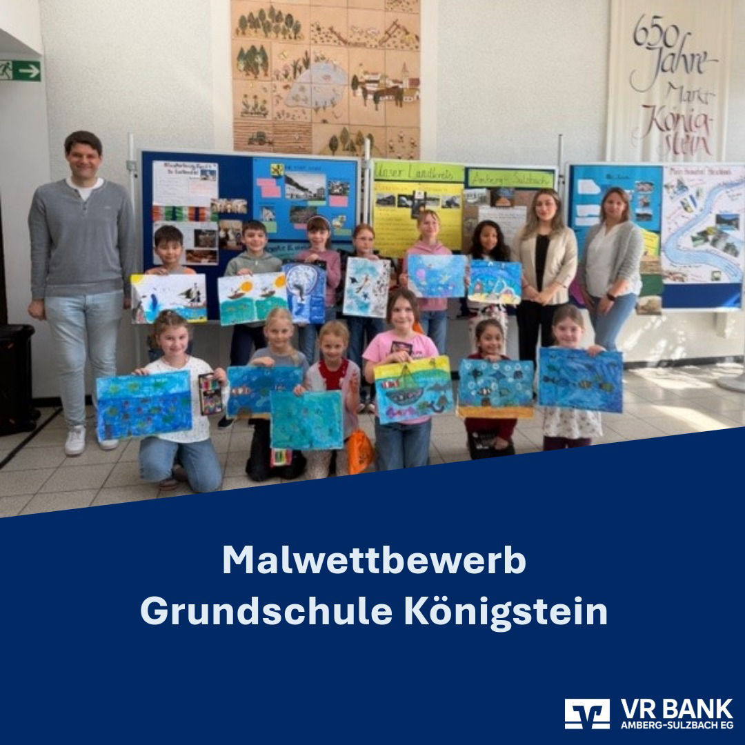 Gruppenbild der Malwettbewerb-TeilnehmerInnen der Grundschule Königstein