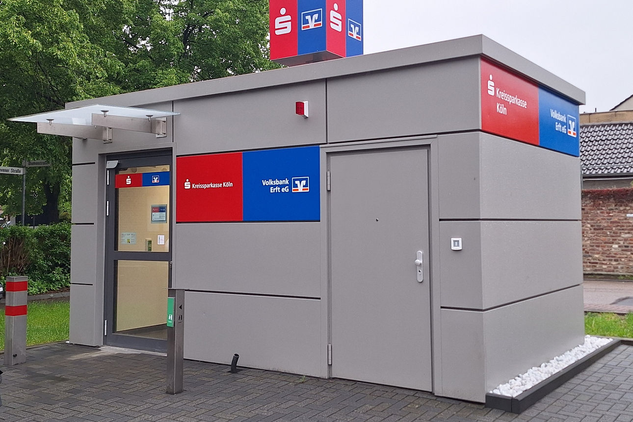 Frontansicht Selbstbedienungs-Pavillon in Elsdorf-Berrendorf