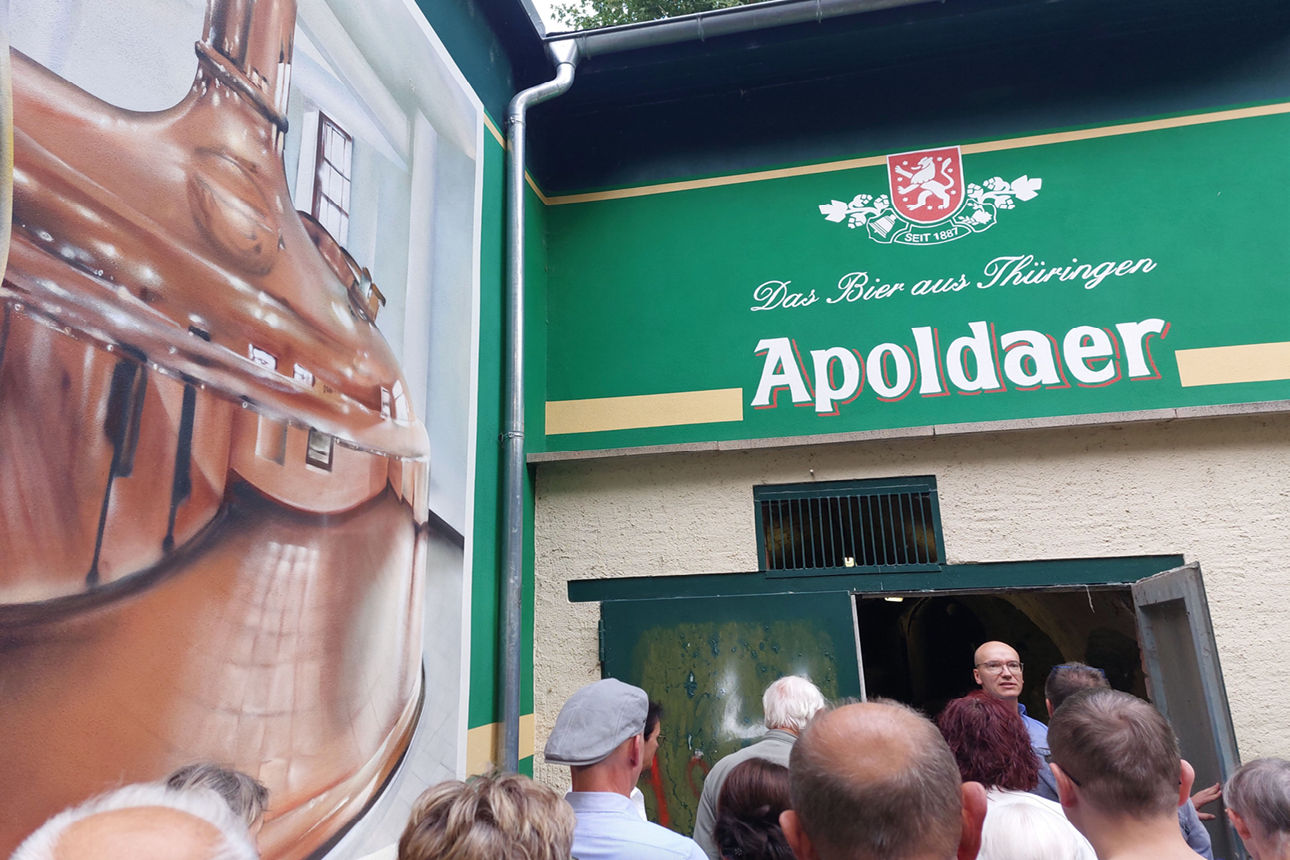 Impressionen - Brauereiführung, Eingang in den Brauereikeller