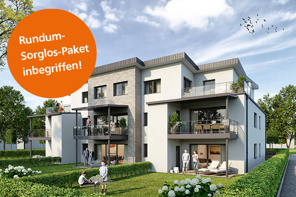 Ein modernes Haus in 3D-Rendering