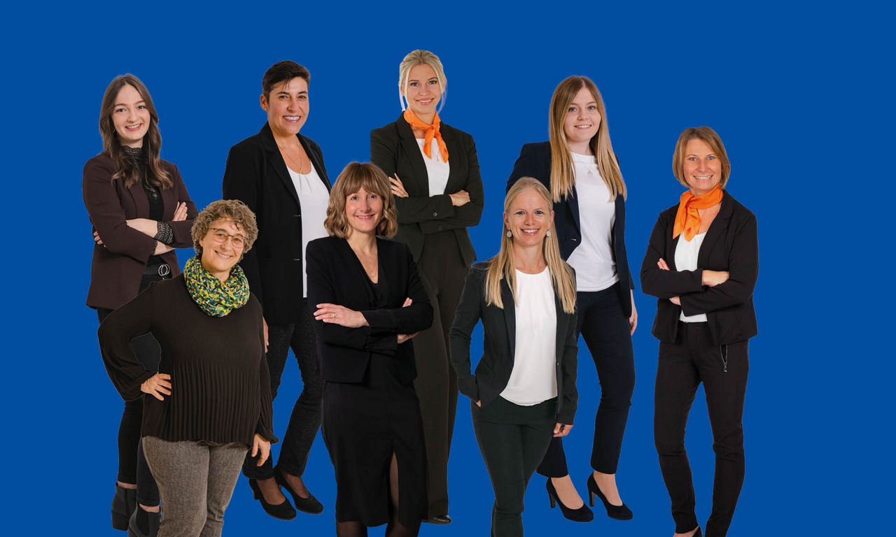 Ein Gruppenbild des Baufi-Teams der LaLa-Bank