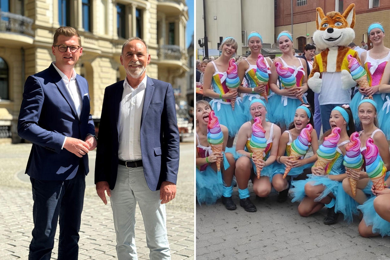 Collage mehrerer Bilder von Veranstaltungen der Bank