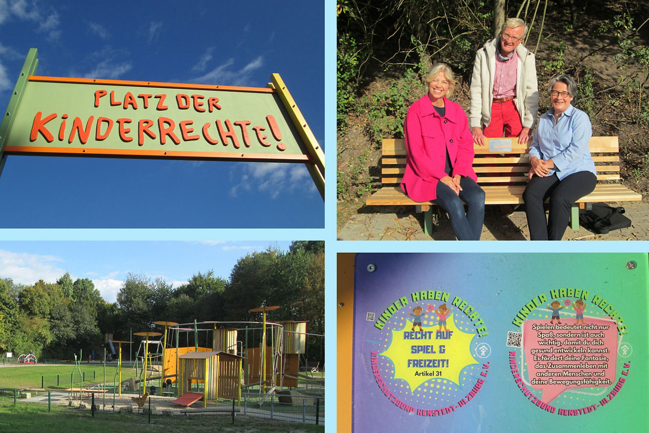 Fotocollage vom Platz für Kinderrechte