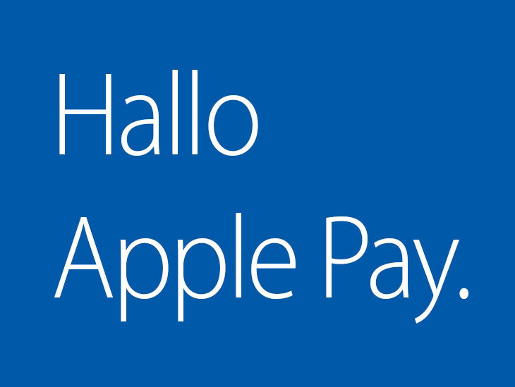 Bild in dem Hallo ApplePay steht