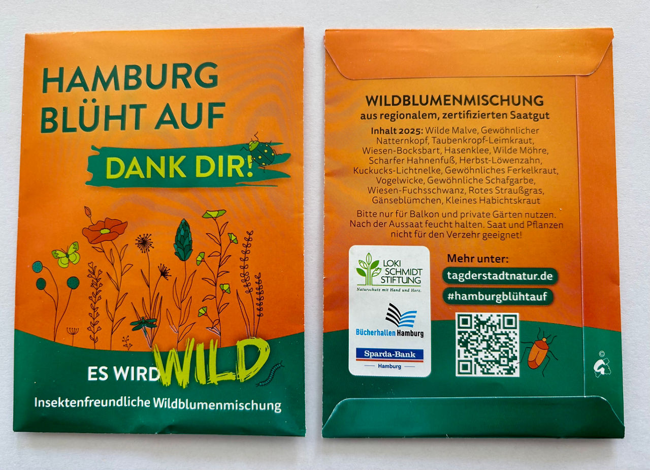Bild von Tütchen mit Samen für Wildblumenmischung