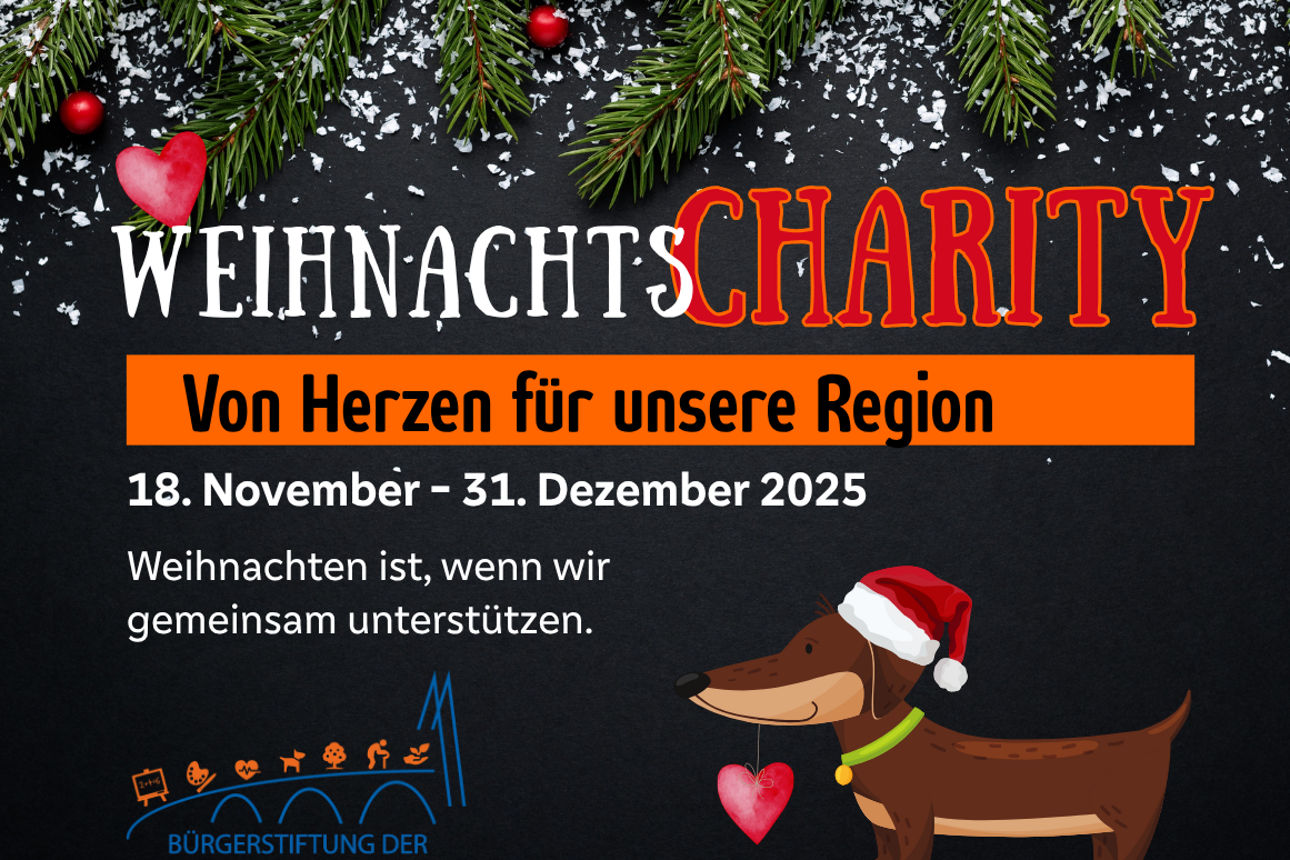 Grafische Darstellung der Weihnachts-Charity der Bürgerstiftung der Volksbank Regensburg