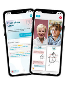 Zwei Smartphones mit geöffneten Apps.