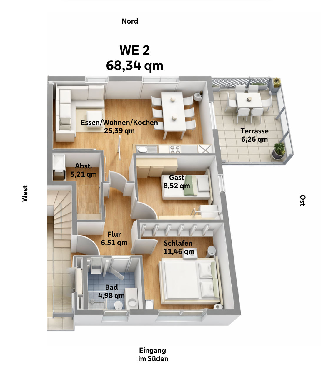 Grundriss einer Wohnung